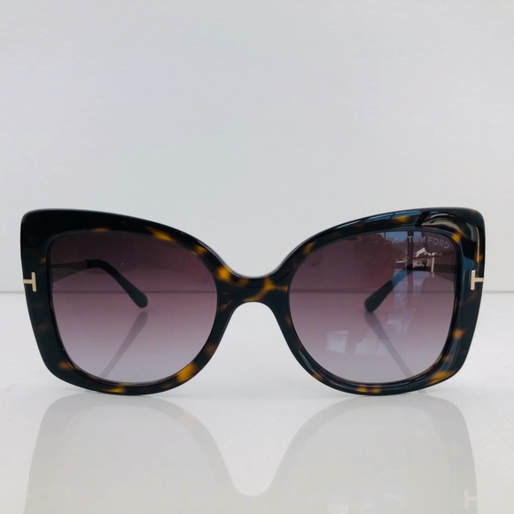 New TOM FORD Gianna Butterfly Havana Sunglasses - Picture 5 of 16